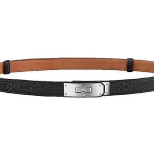 Hermes Black Leather Kelly Belt